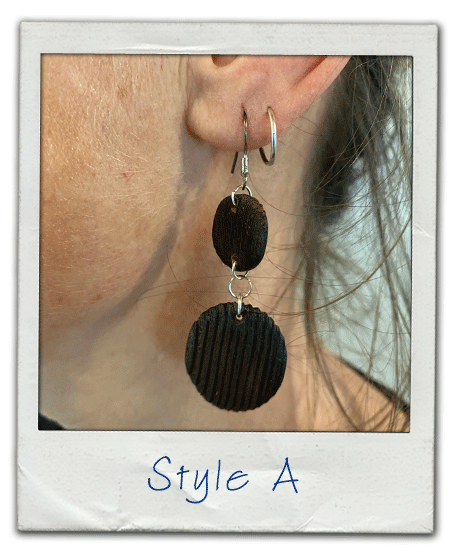 Shou Sugi Ban Earrings