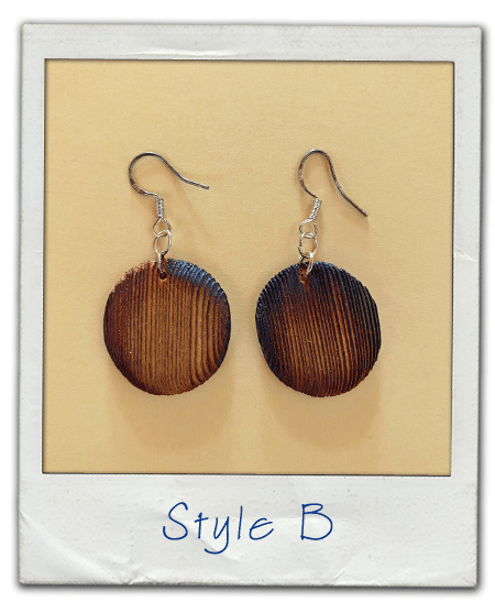 Shou Sugi Ban Earrings