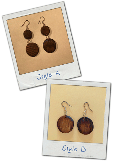Shou Sugi Ban Earrings